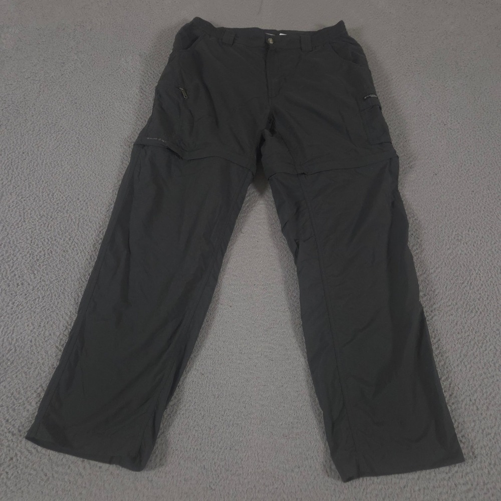 VINTAGE Columbia Pants Womens L Charcoal Straight Leg Convertible Hiking Y2K